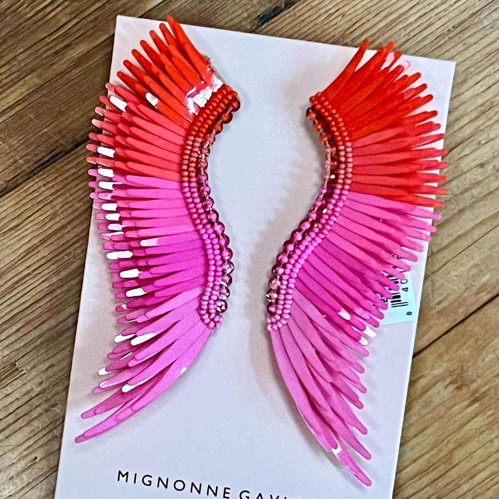 🌺🎉HP🎉🌺 NWT Mignonne Gavigan Madeline Earrings Red Multi - Picture 10 of 14